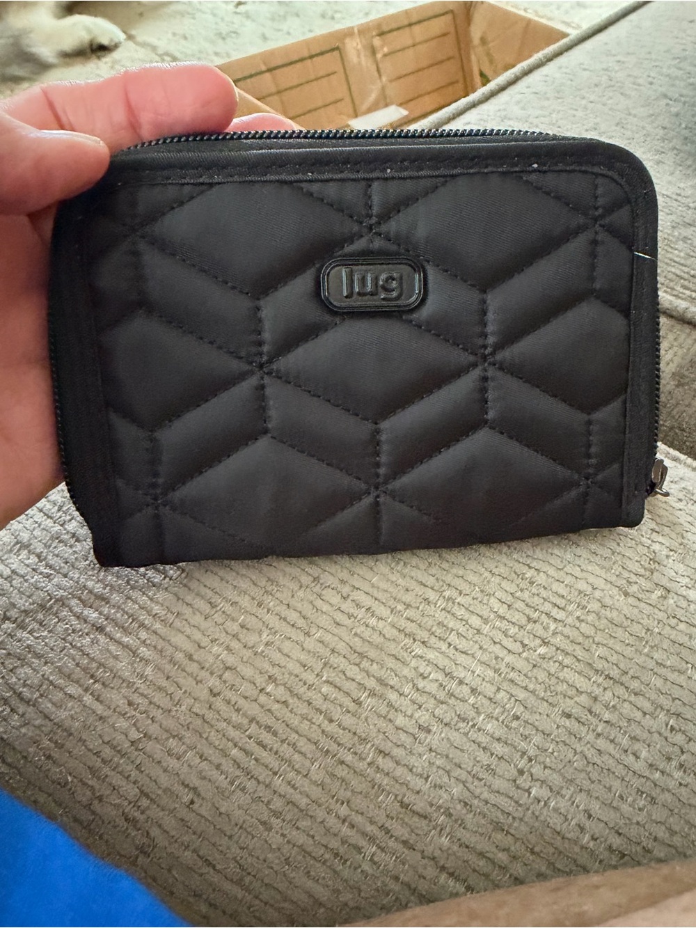 lug Chevron Zip-Around Card Wallet in Black, Gray,White, NWOT, missing strap